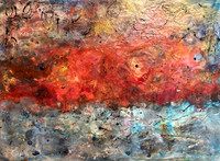 deep ocean sunrise 18x20