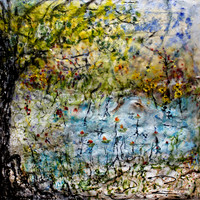 once upon a summer pond 20x20