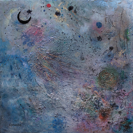 revelations in a winter night sky 14x14